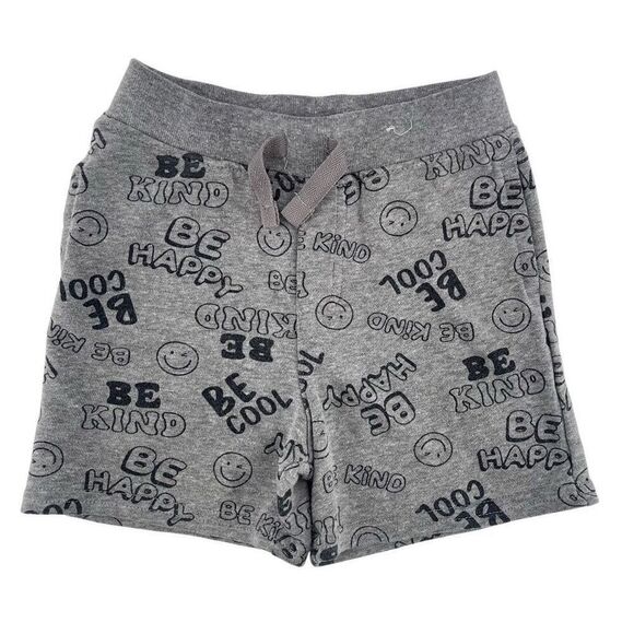 Garanimals Baby Boy’s Grey Be Kind, Be Happy, Be Cool Terry Shorts Size 24M - Picture 2 of 10